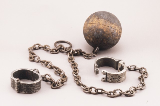 Chains and ball that were used to restrain Frankenstein&#039;s monster 