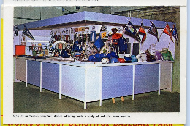 photo showing early souvenir shop in Dodger Stadium