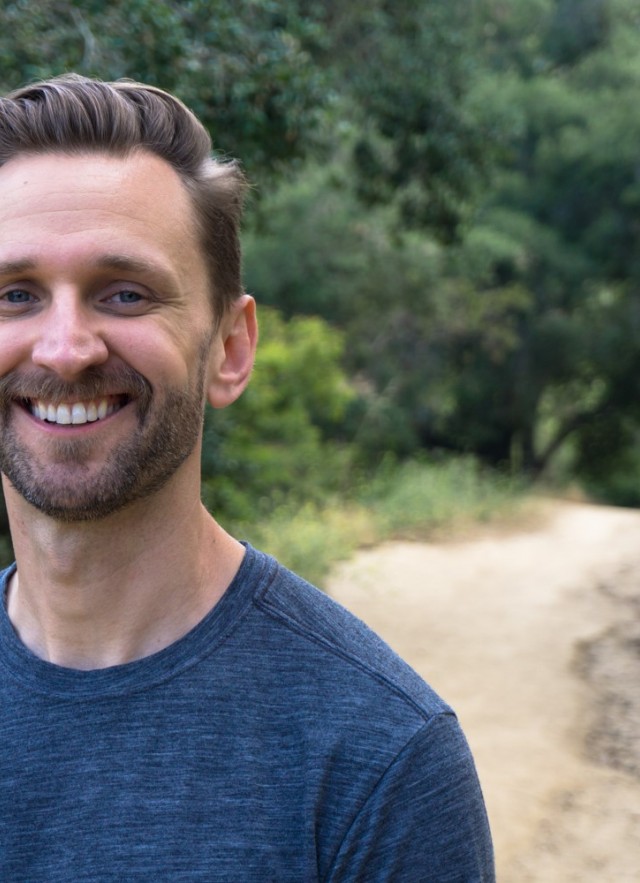 Headshot of Casey Shreiner on a trail in Los Angeles