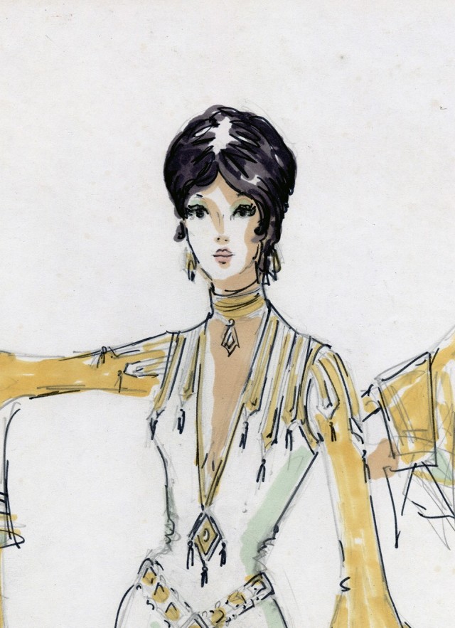 Sketch of Supremes Costumes