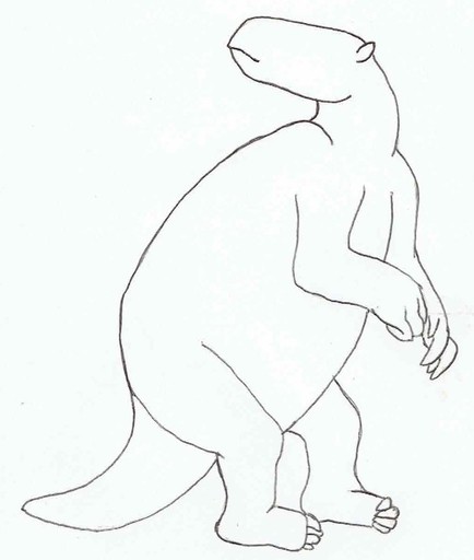 Outline of Harlan's Ground Sloth